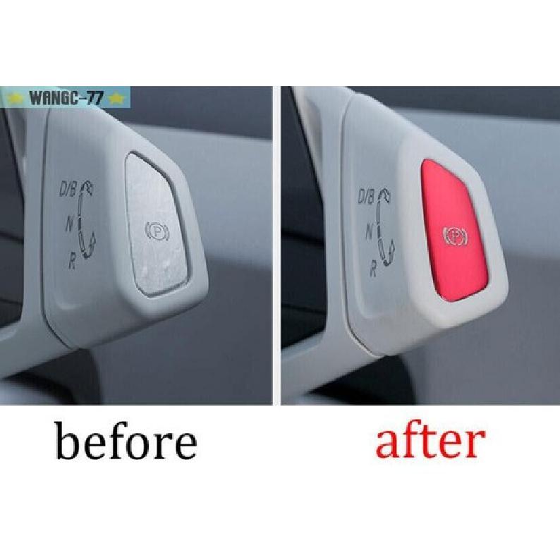 For VW ID.4 - Aluminum Red Middle Console P Block Button Cover Trim
