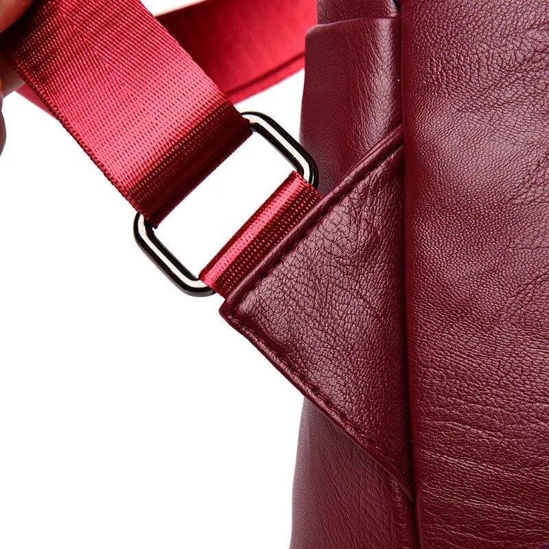 2024 neue Mode Anti Diebstahl Leder Tasche frauen Retro Schulter Tasche Große Kapazität Reise Rucksack