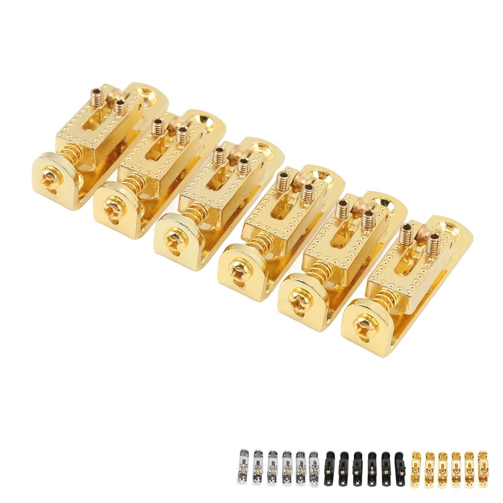 6Pcs Guitar Bridge Saddle Metal Height Adjustable 3 4 5 6 7 String Electric Guitar Bridge Saddle for