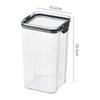 1300ml Airtight Food Container Square Clear Sealed Jar Dry Food Storage Container  Kitchen