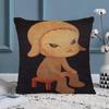 YYoshitomo Nara Art Lovely melancholy Pillow Sofa Decorative Home Doublesided Printing Short Plush Cute Cushion Cover