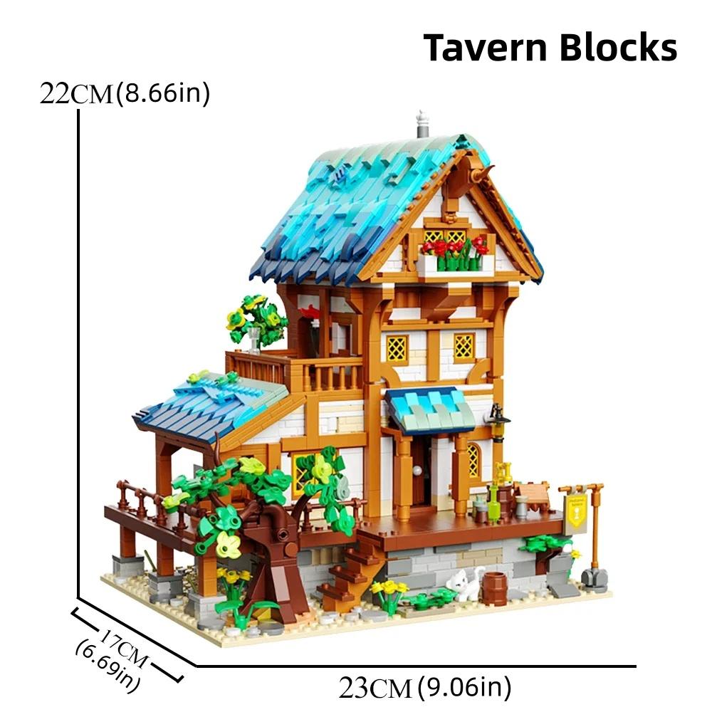 Europäische Mittelalterliche Architektur Mikrobausteine Spielzeug Ideal für Kinder Festivalgeschenke Exquisite Architekturkunst zum Selberbauen