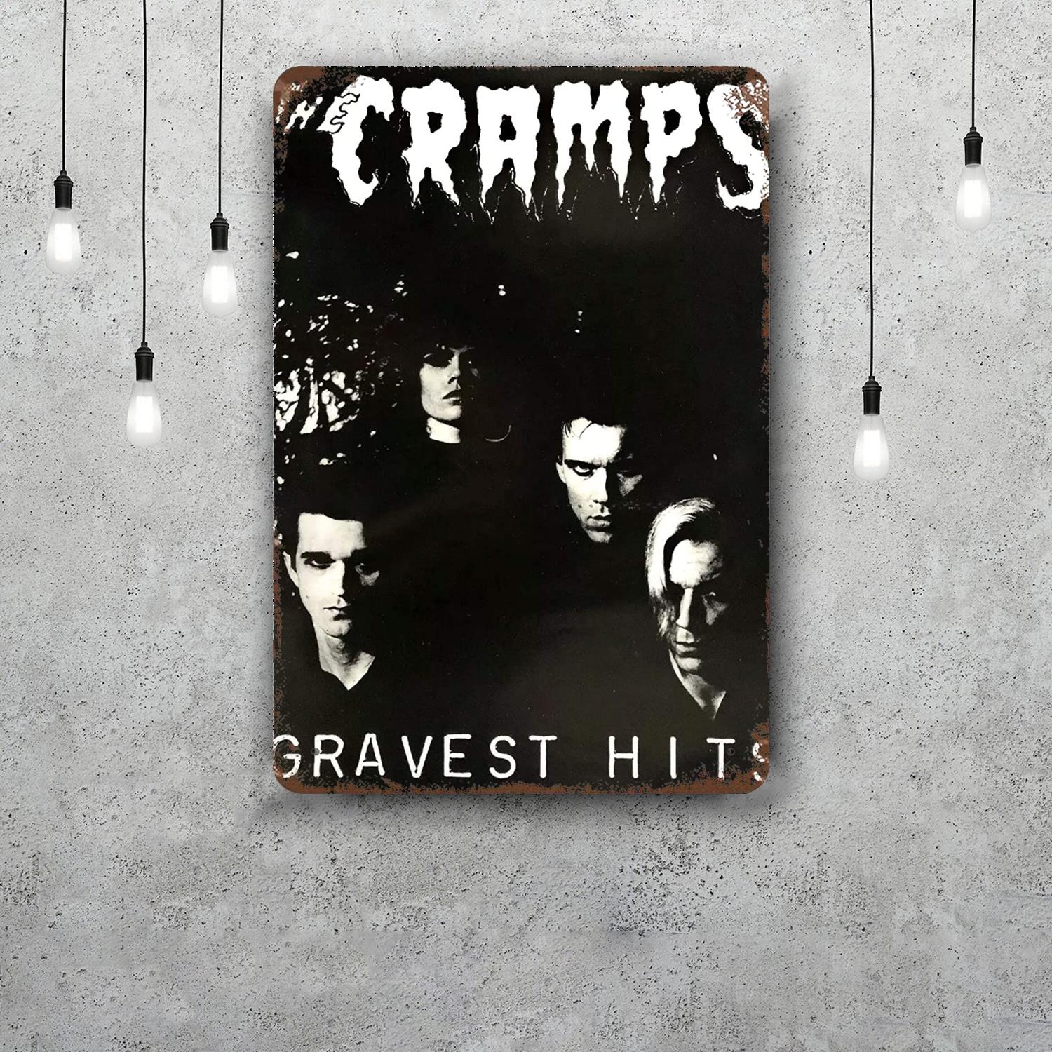 

The Cramps Vintage Metal Tin Signs Posters Decor Retro Metal Plaque Wall Art Decor for Garage Bar 20x30cm（7.8x11.8inch）