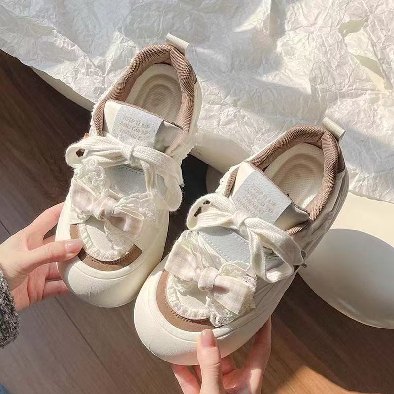 Spring new board shoes school style shoes thick-soled casual height-increasing bread shoes