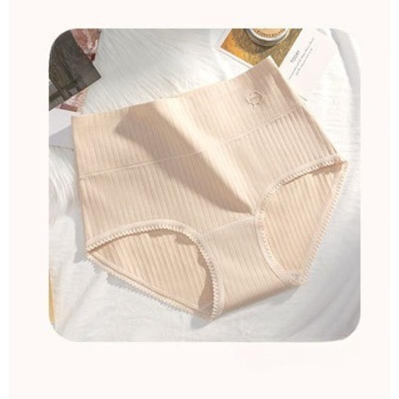 Women's Spring and Autumn Cotton 10A Antibacterial Crotch High Waist Tummy Tuck Underwear