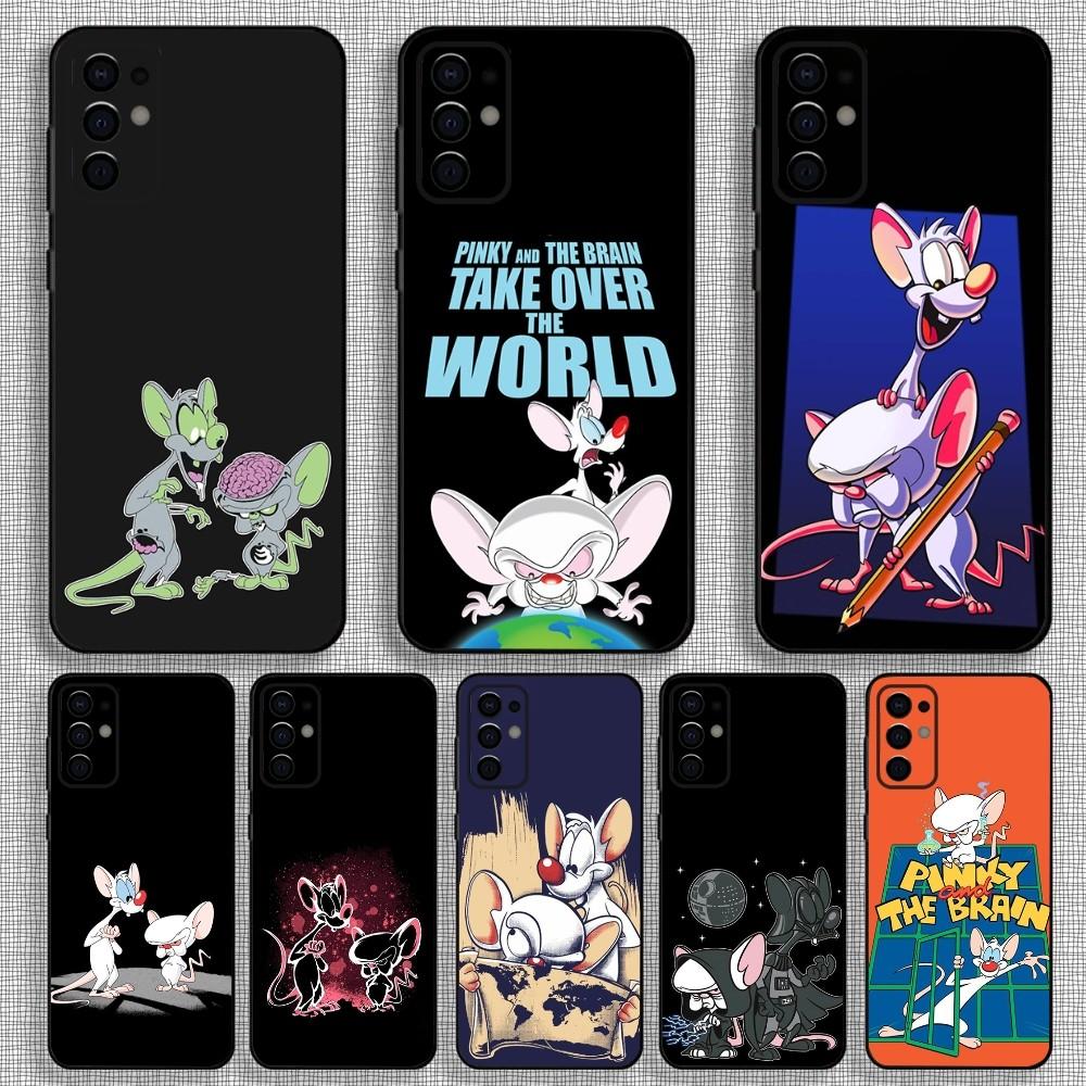 P-Pinky And The Brain Cartoon Phone Case For Samsung S24,S21,S22,S23,S30,Ultra,S20,Plus,Fe,Lite,Note,10,9,5G Black Soft Cover