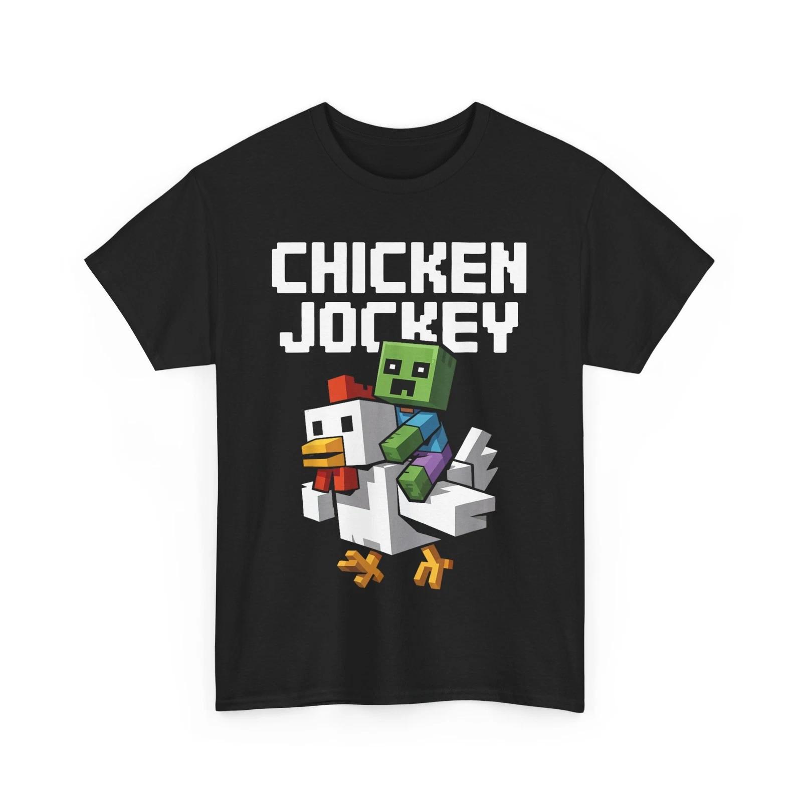 Chicken Jockey Pixel Funny T-Shirt S