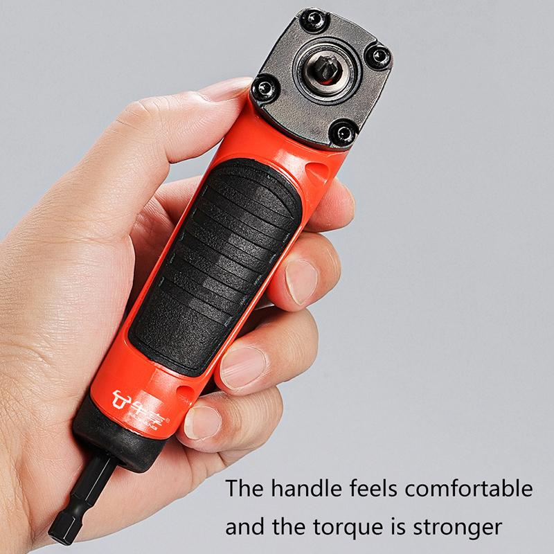 New 1Pc Multifunctional Electric Corner Screwdriver,High Torque 90 ° Right Angle Screwdriver,Manual Tool,Blue And Orange
