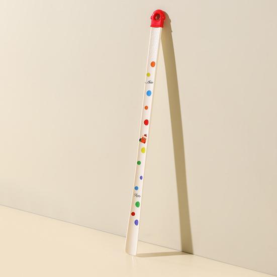 Long Handle Shoehorn Polka Dot 63cm Plastic Shoehorn Extended No Bend Shoehorn for Elderly Pregnant Women Home Use