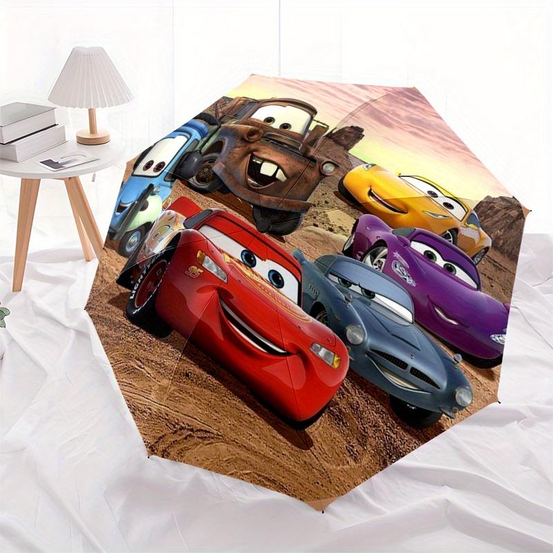 

Disney Lightning McQueen,Pixar Cars,Race Car Manual Opening and Closing Umbrella, 8-Rib Reinforced Folding Design, Lightweight