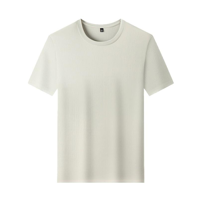 Round Neck Slim-fit Blouse All-match Casual Half-sleeved Summer Men's Thin Section Men's Solid Color Short-sleeved T-shirt
