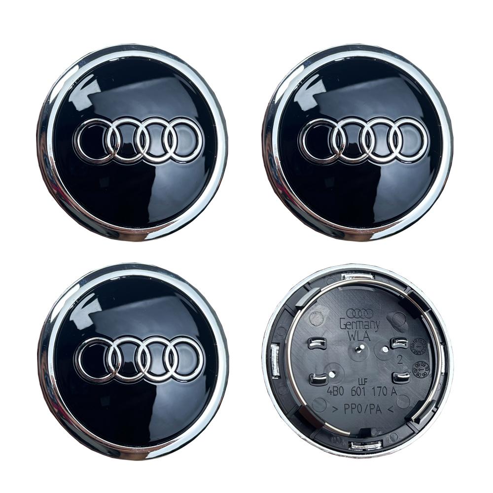 4pcs For Audi A3 A4 A5 A6 A7 A8 S4 S6 A1 A2 Q5 Suitable 60mm 61mm 68mm 69mm Automotive Wheel Hub Center Cover Replacement Badge