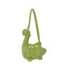 Solid Color Cartoon Crossbody Bag Plush Shoulder Bags Portable Long Neck Dinosaur Bag  Travel