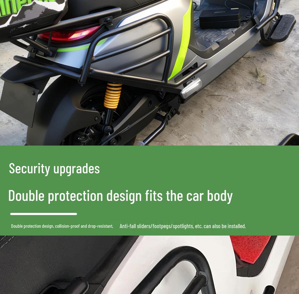 Ninebot Electric Scooter Carbon Steel Crash Bars (M80/M85/M90) - Thickened Bumper Guards