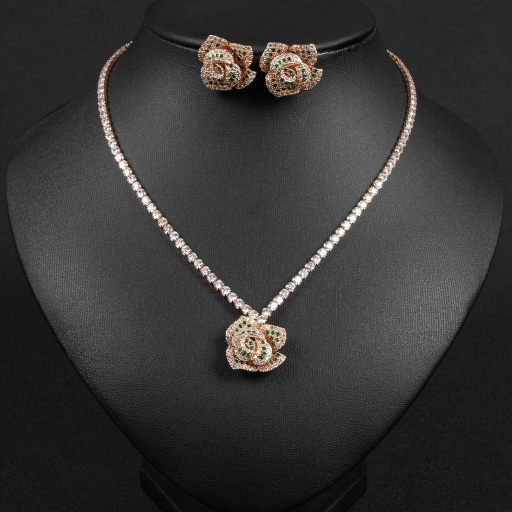 Trendy Women's Designers Light Luxury Rose Blossom Design Fashion Jewelry Daily Leisure Accessories Festival Gifts