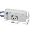Durable White Pen Bag Large Capacity Star Panda Pattern Pencil Case Handheld Portable Stationery Storing Bag Students