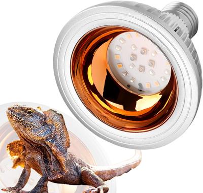 ANJOJOA Reptilien-UV-Licht, LED, UVA, UVB, Reptilienlicht, ultrahoher Ausgangswert, dimmbar, Fernbeleuchtung, große reflektierende Kuppelstruktur, PSE