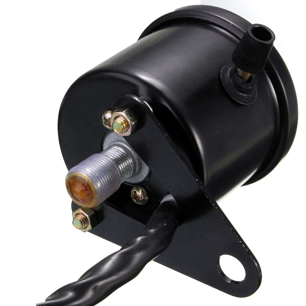 HANSWD Mini Speedometer, Mechanical, Bike Meter, For Motorcycles, Backlight, Odometer, Universal Use, 12 V,