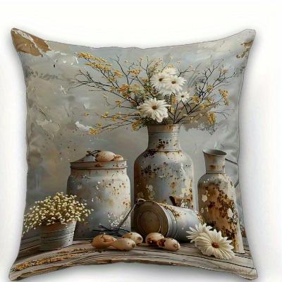 1/4pcs Rustic Farmhouse Throw Pillow Covers Vintage Floral Book Still Life Cushion Cases for Home Decor Cushion Cover