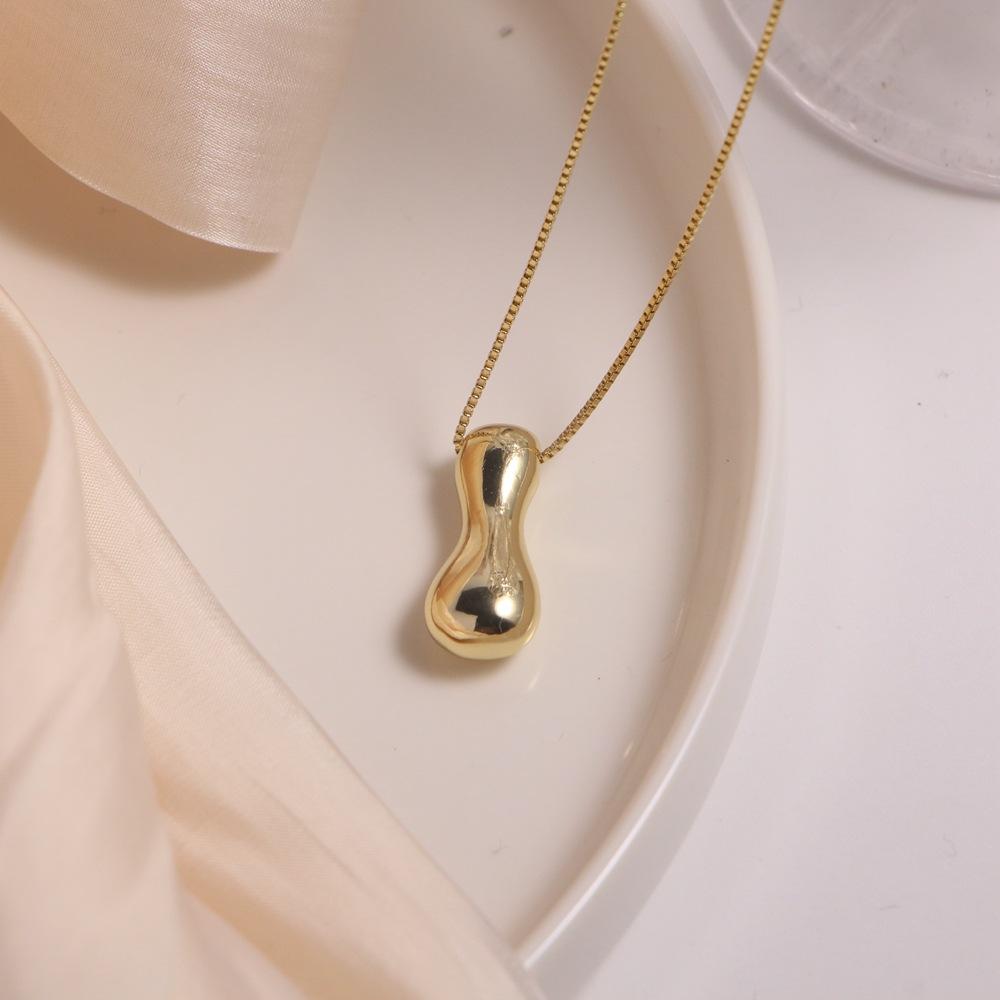 

Gold Plated Balloon 26 Letter Necklaces Smooth Stainless Steel Bubble Initial Pendant Chunky Women Personality Chain Jewelry
