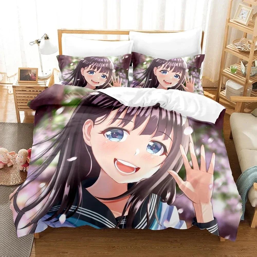 Fashion 3D Akebi's Sailor Uniform Bedding Sets Duvet Cover Set With Pillowcase Twin Full Queen King Bedclothes Bed Linen