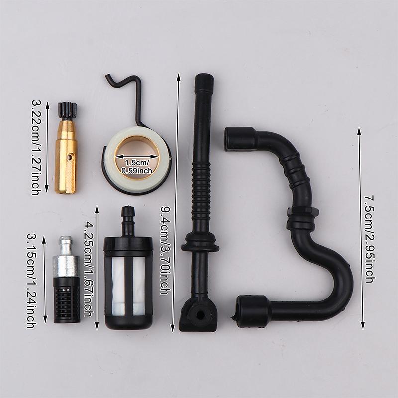 1Set Oil Pump Worm Gear Fuel Oil Filter Line Hose Kit For Ms180 Ms170 Chainsaw Parts 11236407102
