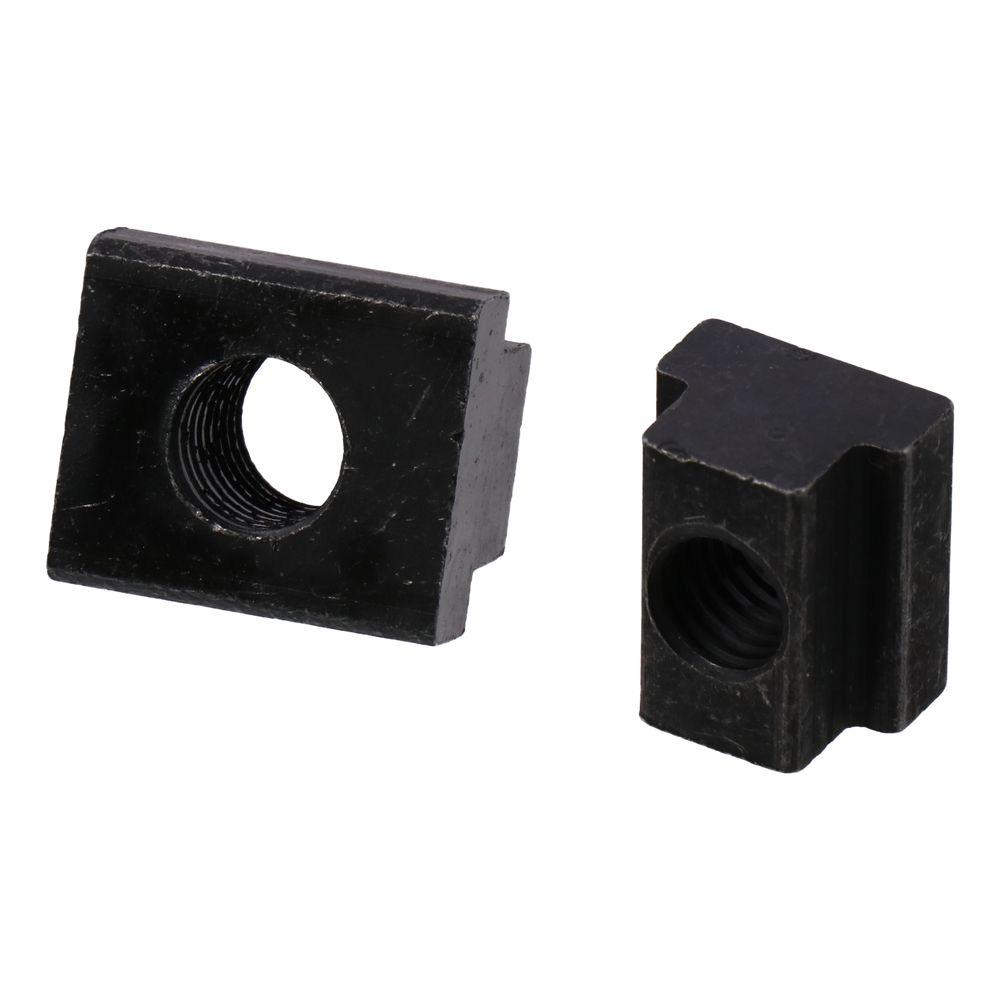 10Pcs Durable M6 M8 M10 M12 T Slot Nuts Carbon Steel Black Oxide Finish Tapped Through Slot Nuts Furniture Nuts