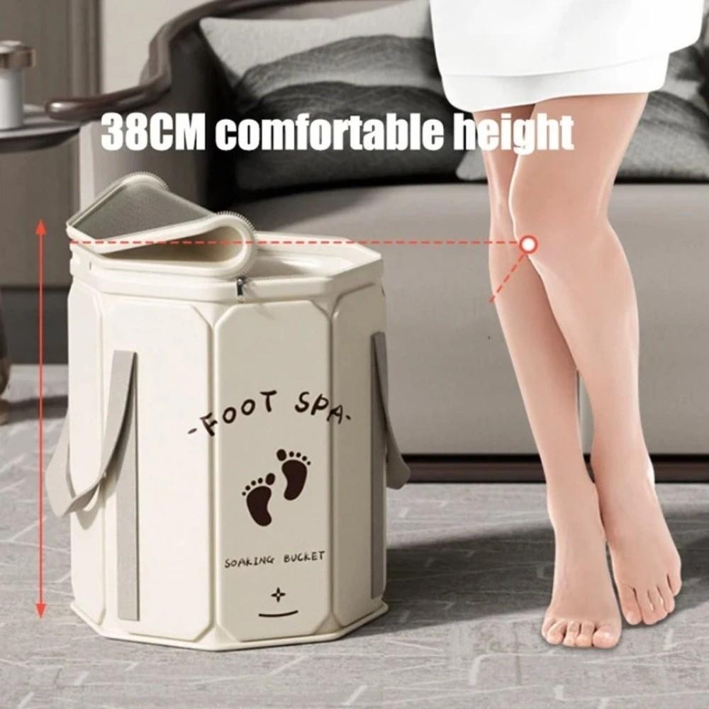 Thickened Foot Bath Bucket Collapsible Foot Soak Bucket Multifunctional Foot Washing Bag  Travel