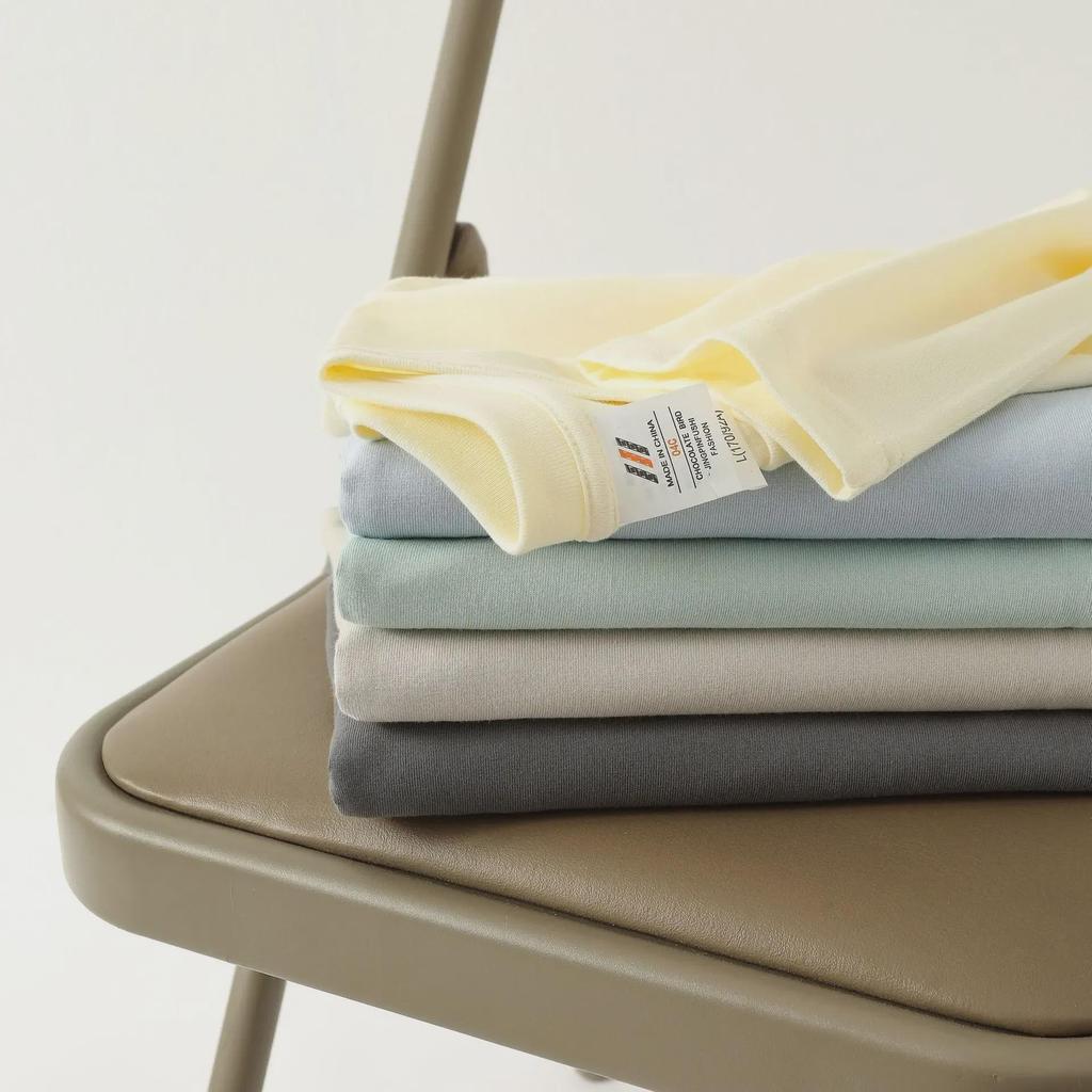 Unisex 230g Heavyweight Cotton Long-Sleeve T-Shirt - Loose Fit, Solid Color, Casual American Style, White