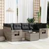 VidaXL Garden Lounge Set with Cushions 7 Pcs, Patio Sofas, Patio Furniture Set, Outdoor Furniture, Grey 3219921