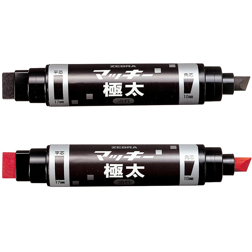 

Перманентная ручка Zebra Mackie Extra Thick Black Red, набор из 2 шт. P-MC-EB-BKR-AZ