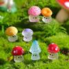 6 Stück leuchtendes Mikro-Landschafts-DIY-Pilzdekorationsset