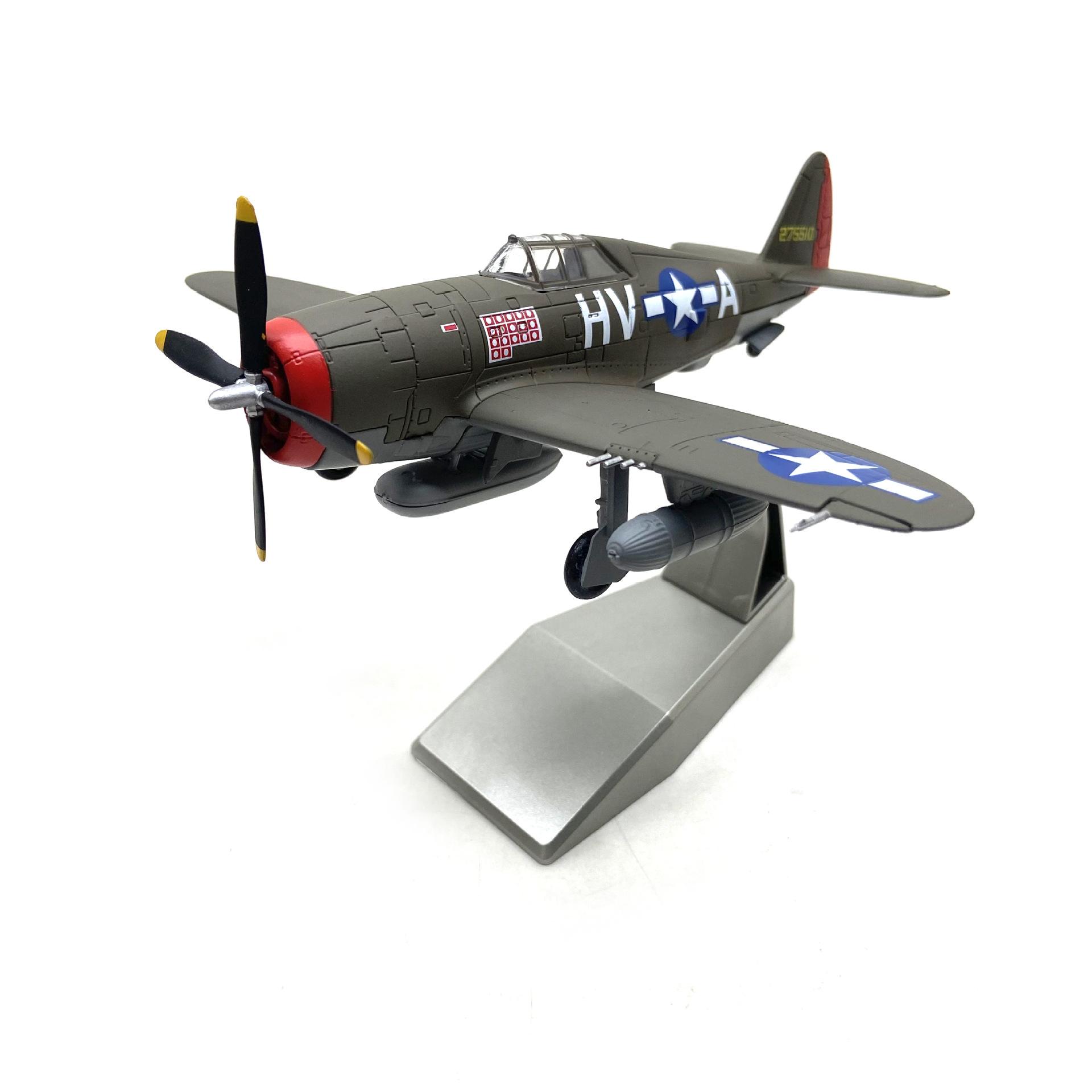Aircraft Model 1:72 American P-47thunderbolt Fighter Alloy Aircraft Model Finished Product Boutique Collection Ornament Gift