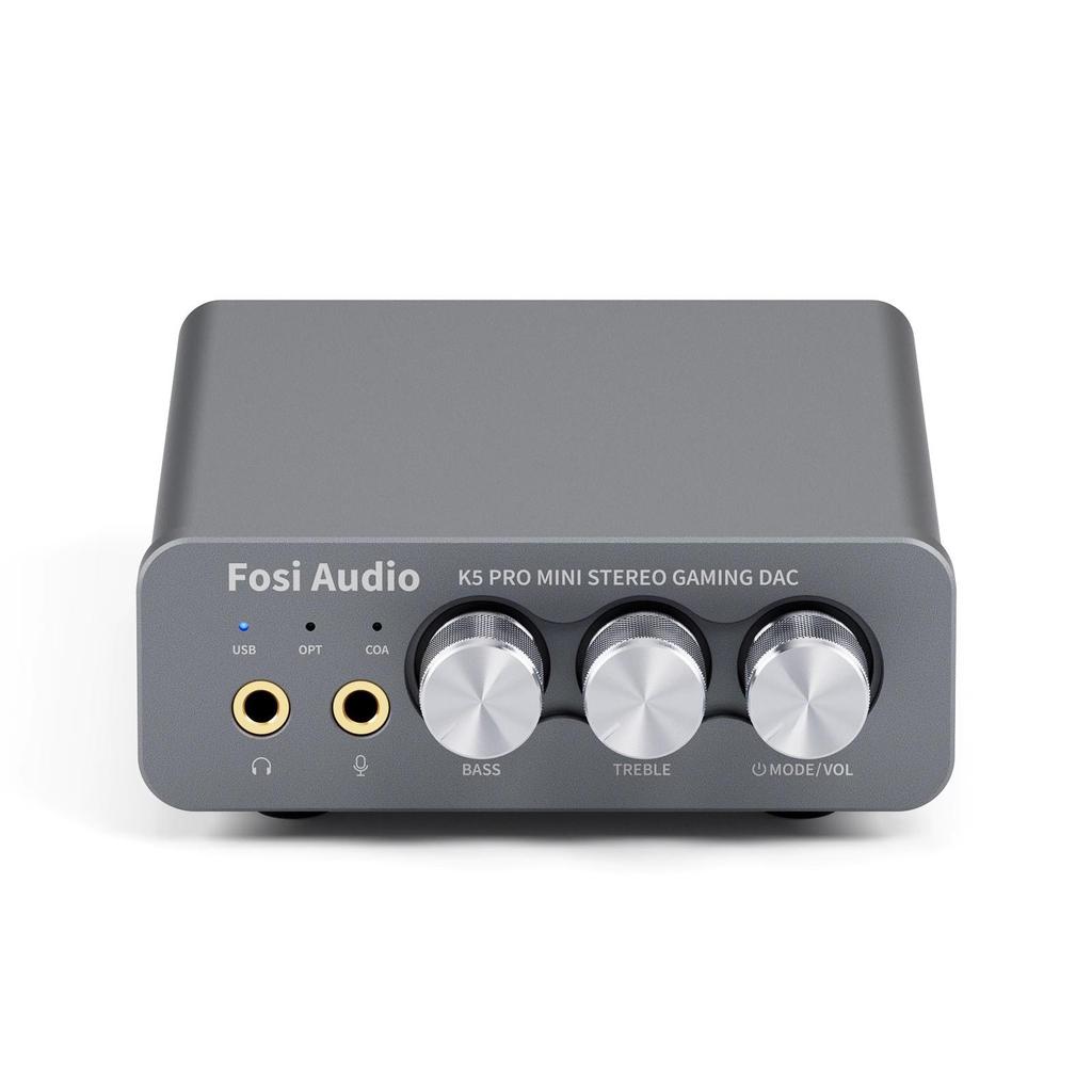 FosiAudio K5PRO DAC Headphone Amplifier & External Sound Card for PC Gaming