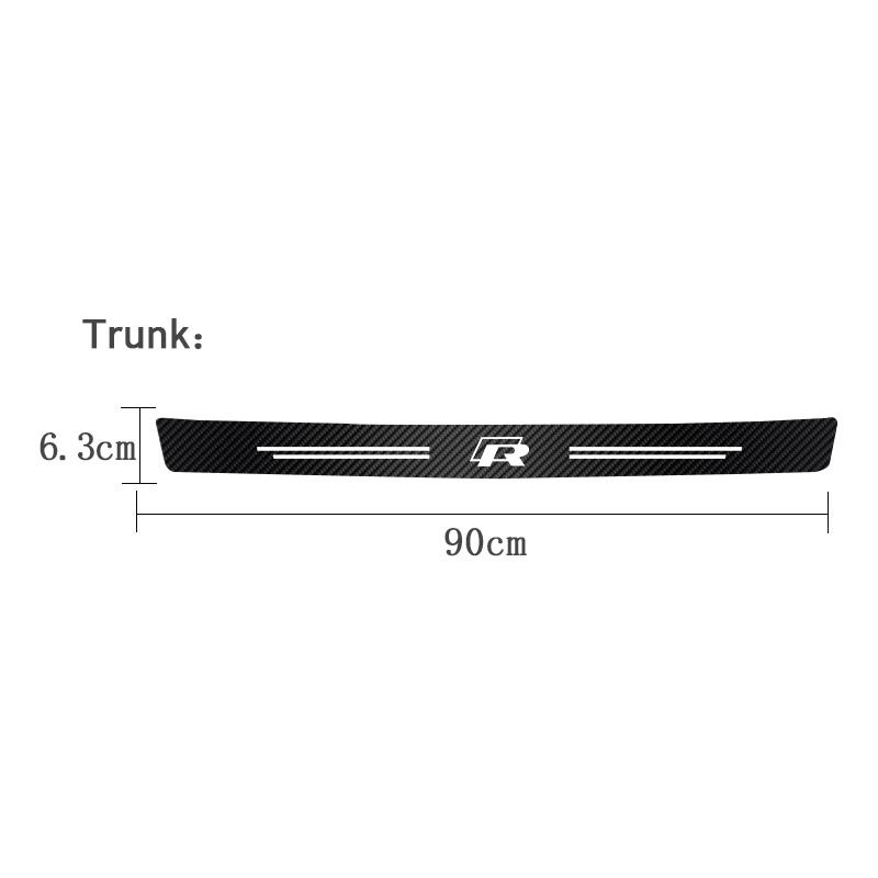 OPQ1 1/4/5Pcs Car Door Sill Scuff Plate Decor Carbon Fiber Stickers For Volkswagen VW Golf T5 Phaeton GTI Touran GTD CC Touareg ID3 R