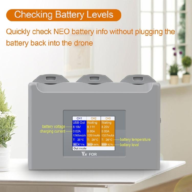 Advanced Battery Charging Hubs for Flights Battery Charger USB 5V2A Input Charging Three Batteries Accessories