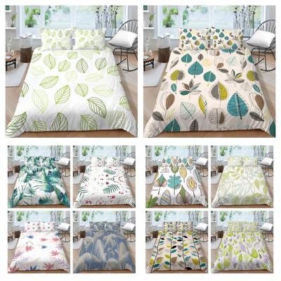Blatt Bettbezug 3D Blatt Druck Bettwäsche Set Home Bettwäsche Set Mädchen Frau Bett Set Abdeckung King Size Tröster Abdeckung Set