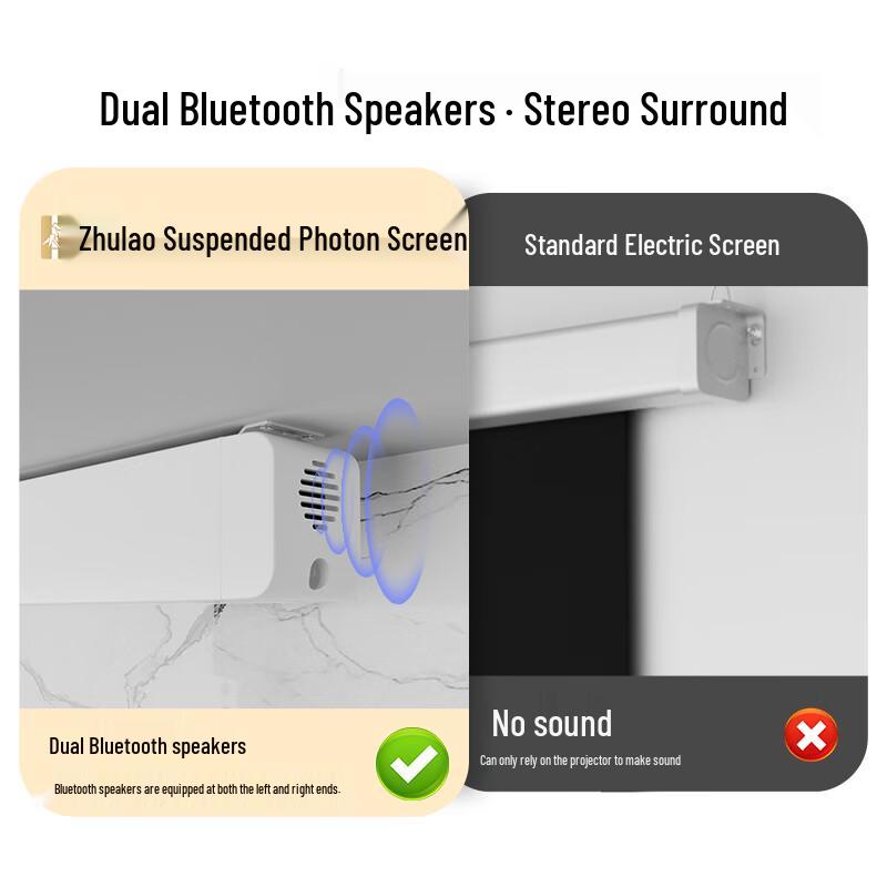 ZhuZhe 8K Hidden Electric Tab-Tension ALR Projection Screen
