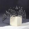 Vintage Style Queen Crown Black Color Baroque Crown Dark Star Headpiece  for Women