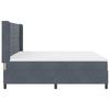 Box Spring Bed with Mattress and LED Dark Grey 200 X 200 Cm Velvet