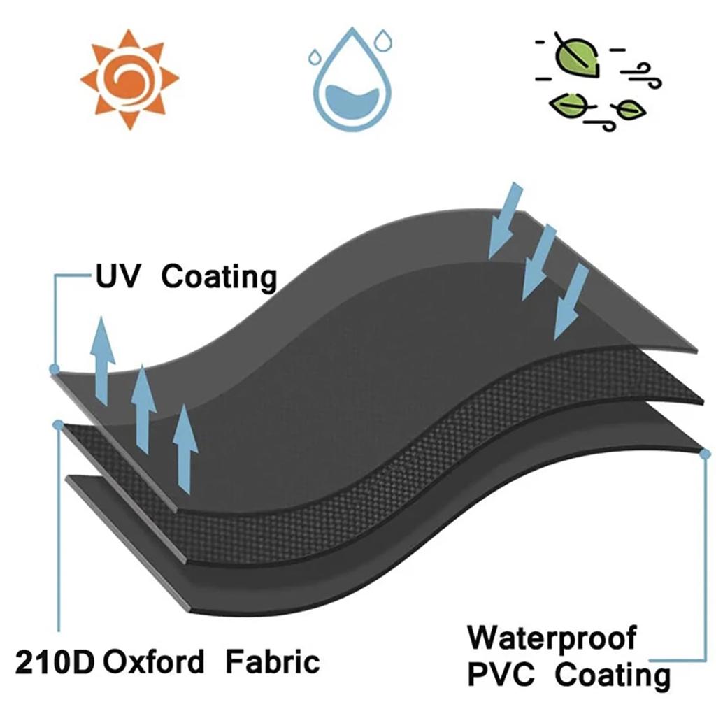 Stacked Chair Dust Cover with Storage Bag Waterproof Chair Covers Outdoor Garden Patio Furniture Protector Cover Chair Sofa