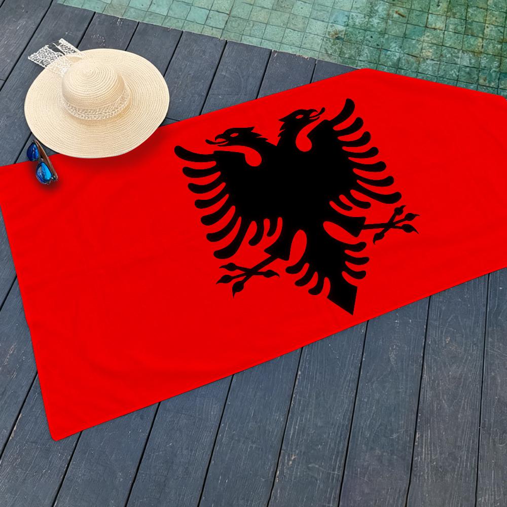 Nazione Albania Asciugamano Asciugatura Asciugamano da Bagno Applicabile a Nuoto Leggero Campeggio Yoga Spiaggia Fuori