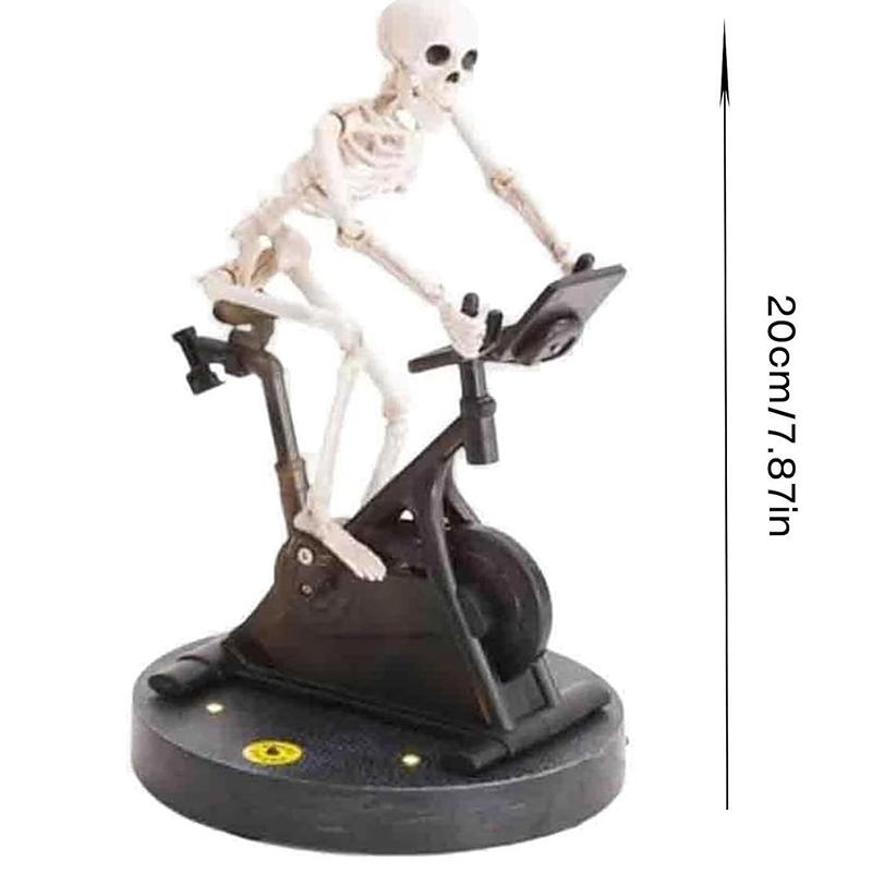 

Украшения на Хэллоуин Интересный Скелет, едущий на велосипеде Украшения из смолы Подарочная вечеринка белый
