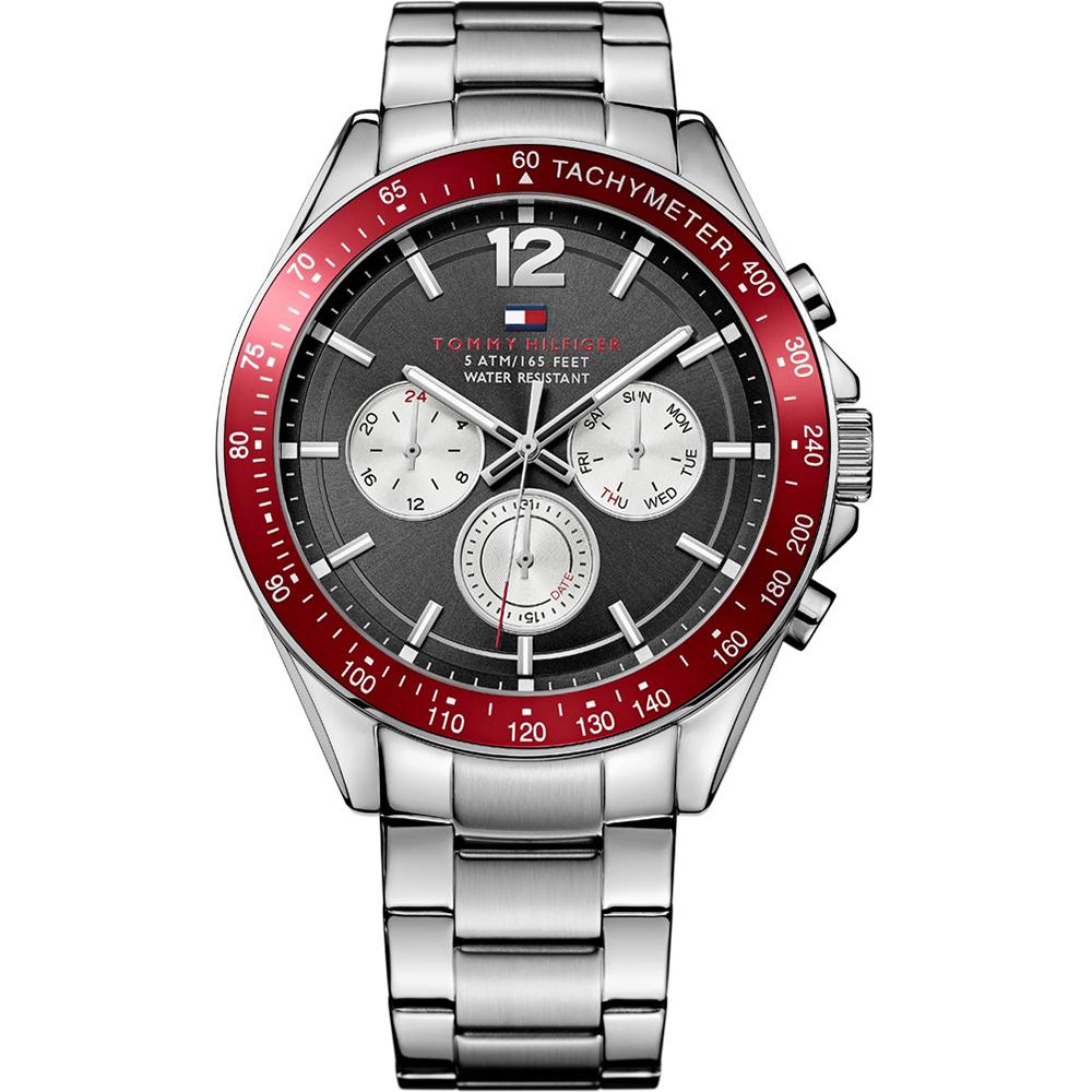 Tommy Hilfiger Luke Black Dial Silver Metal Men s Quartz Watch 1791122 чёрный