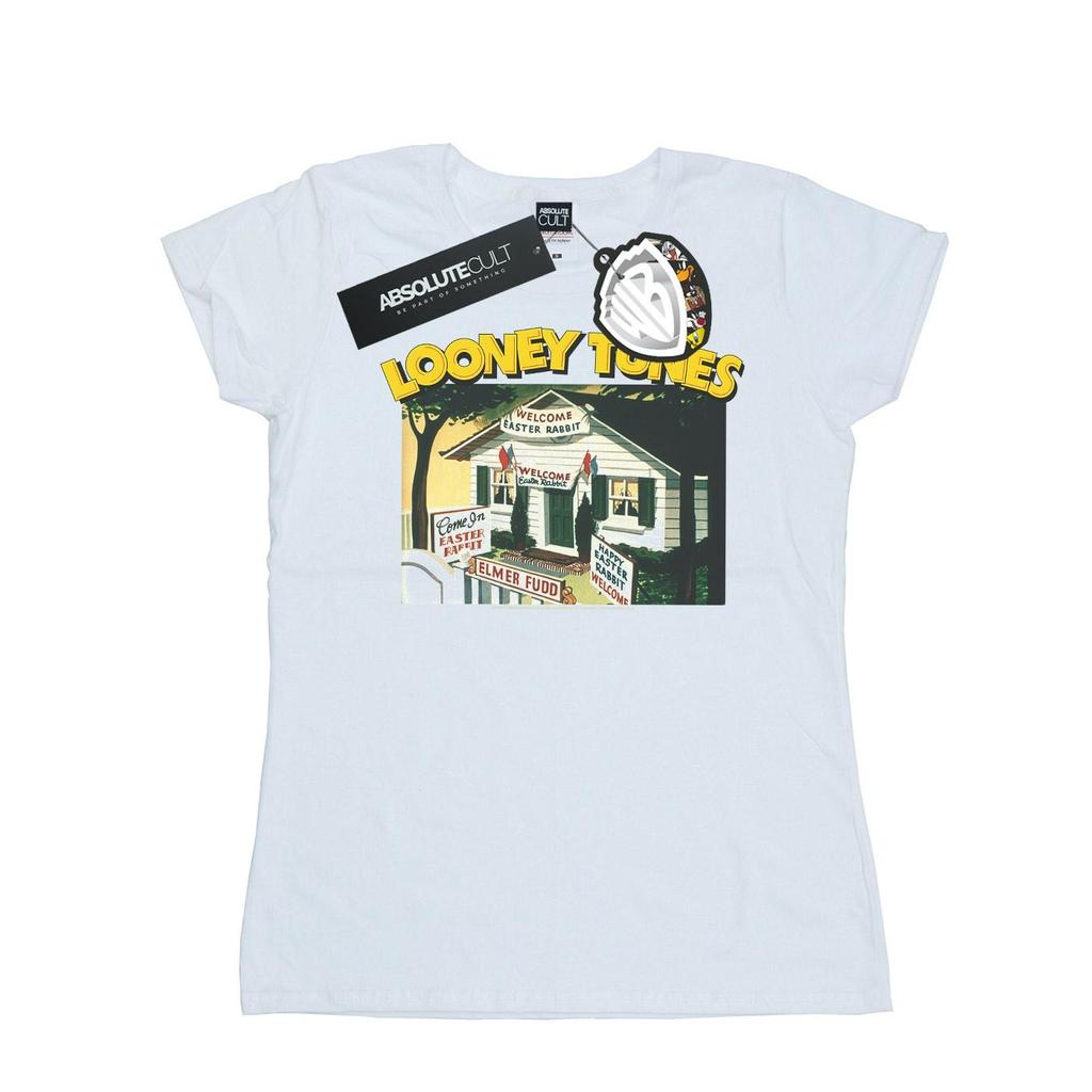 Looney Tunes Womens/Ladies Elmer Fudd Welcome Easter Rabbit Cotton T-Shirt