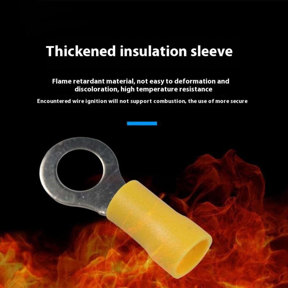 102Pcs Pre-Insulated Ring Terminals Assorted Kit Cold Press Electrical Wire Crimp Connectors