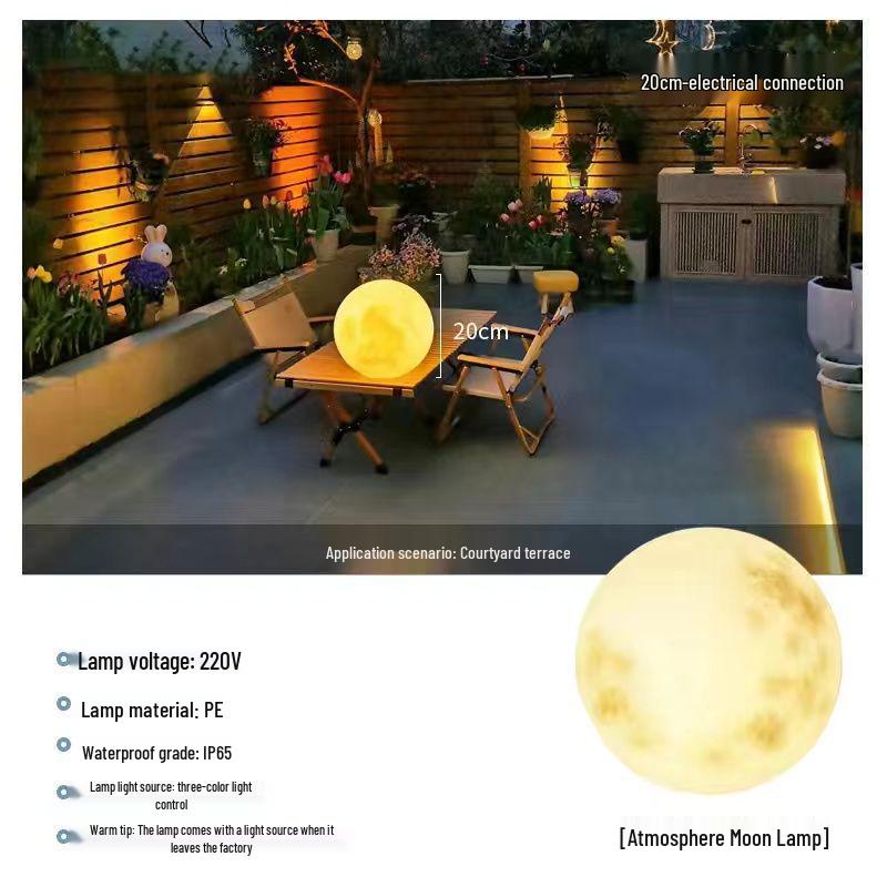 Solar-Powered Waterproof Moon Lamp for Garden, Lawn & Courtyard Decoration