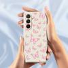 For Samsung Galaxy A36 5G Case Pink Butterflies Pattern Printing Straight Edge TPU Phone Back Cover