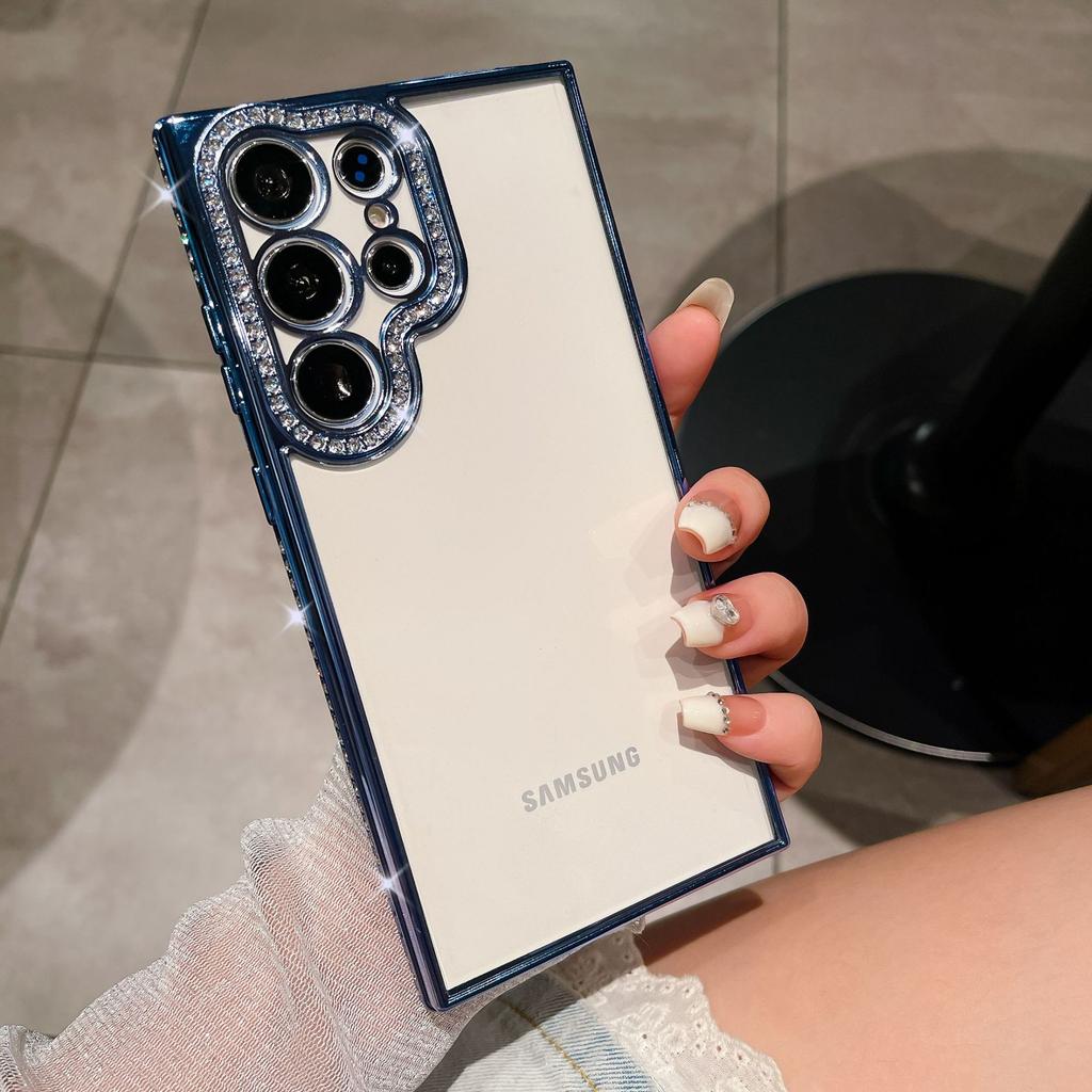 Husă de telefon mobil Samsung S23 Ultra cu strasuri și sclipici S24 Plating A12 All Inclusive A05s Husă protectoare pentru femei A15