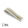 Zipper - ECLAIR - Z19 - Separable Brass - 30 Cm - Light Gray